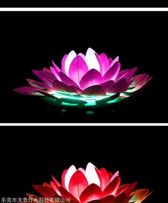 璀璨水景新意境 LED浮水荷花景观灯点亮自然与人文之美